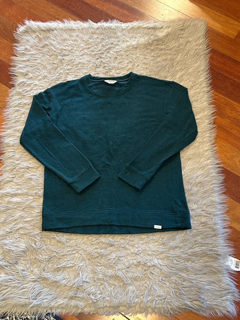 Orvis Soft Modal/ Polyester Crewneck Sweatshirt in Teal Green
